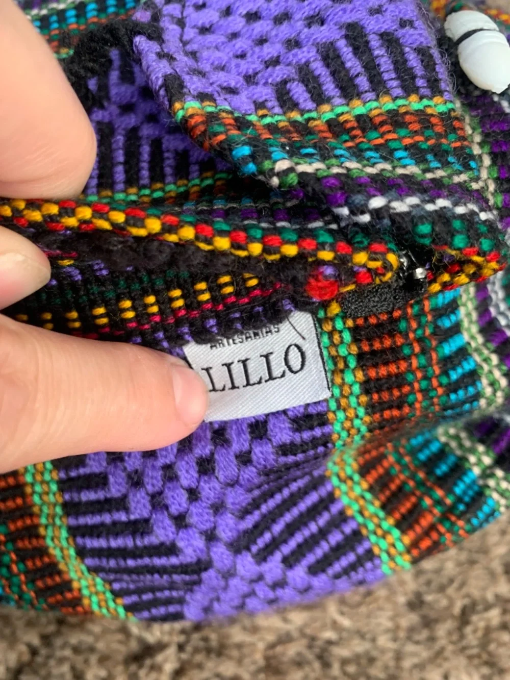Artesanias Lillo Baja Tapestry Boho Hippie Backpack Purse Small Colorful